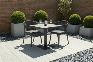 Milan Outdoor Square Pedestal Café Table Range