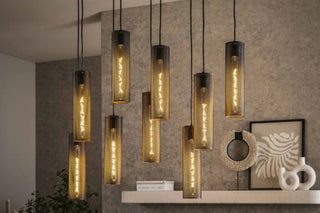 Noor 9 String Mesh Pendant Light
