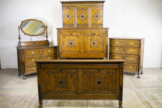 1920s jacobean revival bedroom suite