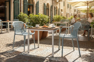 California Garden Outdoor Ochre Café Table Set with California Chairs