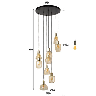 Lexi 9 String Pendant Light