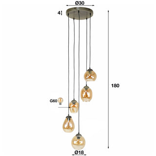 Flora 5 String Pendant Light