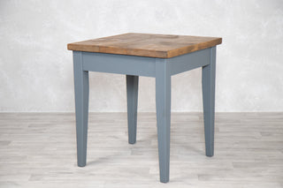 Small Wooden Top Tapered Leg Base Dining Table