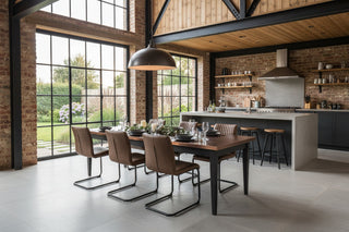 Large Tapered Leg Dining Table