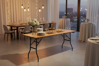 Pine Folding Trestle Table