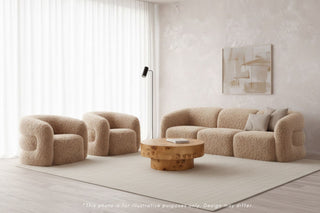 Casa Burl Wood Veneer Round Coffee Table