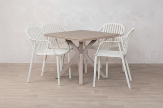 Capri Garden Table Set with Four California Chairs
