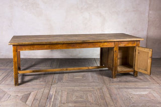 Large Vintage Work Desk With Storage