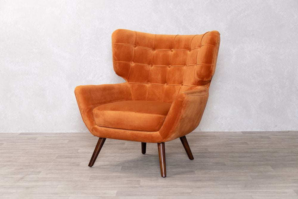 Arlo Velvet Armchair Peppermill Interiors - Main Image