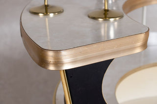 edge of vintage home bar unit