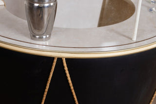 edge of vintage home bar unit