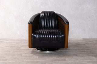 belfast-leather-swivel-chair-black-front