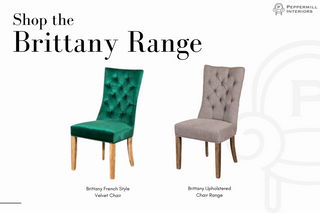 Brittany French Style Velvet Chair Range