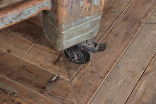 vintage industrial butchers block kitchen island