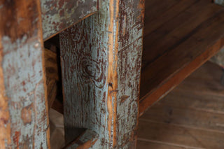 vintage industrial butchers block kitchen island
