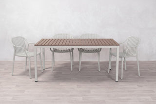 California Garden Outdoor Ochre Café Table Set with California Chairs
