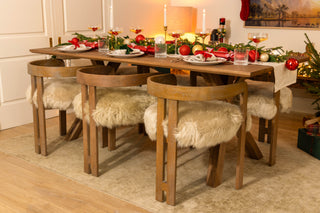 Gardena Sheepskin Dining Chair - Caramel