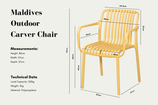 Maldives Outdoor Carver Chair