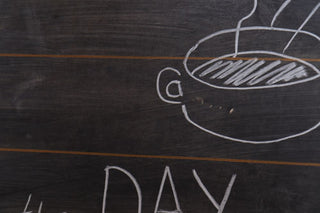 old school chalk board close up