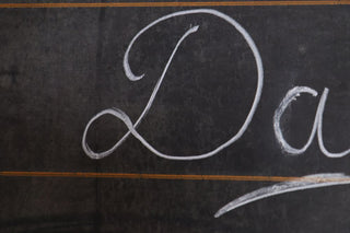 old school chalk board close up