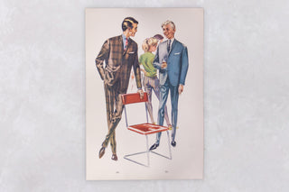 Original 1960’s American Men’s Fashion Tailoring Art Prints