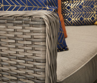 Drakeford Patio Corner Sofa with Dining Table Set