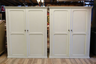 A Pair of Edwardian Matching Estate Cupboards