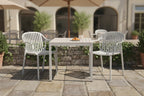 California Chairs with Speckled Beige Tables