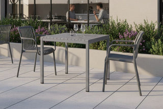 California Garden Outdoor Grey Café Table Set with Maldives Chairs