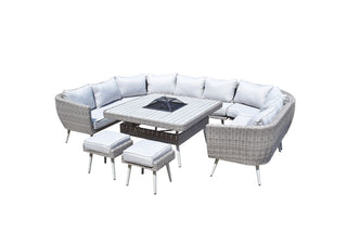 Hatfield U Shaped 10 Seater Sofa Set with Fire Pit