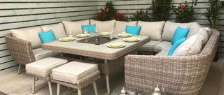 Hatfield U Shaped 10 Seater Sofa Set with Fire Pit