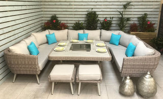 Hatfield U Shaped 10 Seater Sofa Set with Fire Pit