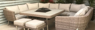 Hatfield U Shaped 10 Seater Sofa Set with Fire Pit