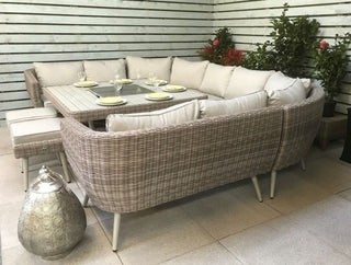 Hatfield U Shaped 10 Seater Sofa Set with Fire Pit