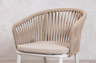 Milano Aluminium Rope Back Stacking Garden Chair