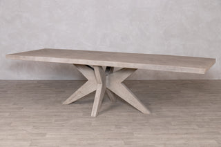 Knightsbridge Oak Dining Table in Pebble Grey - SECONDS ITEM