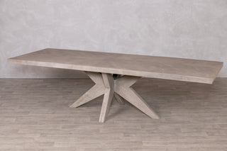 Knightsbridge Oak Dining Table in Pebble Grey - SECONDS ITEM