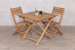 Meza Square Teak Outdoor Folding Table