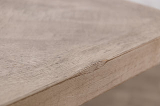 Knightsbridge Oak Dining Table in Pebble Grey - SECONDS ITEM