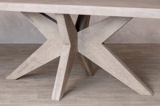 Knightsbridge Oak Dining Table in Pebble Grey - SECONDS ITEM