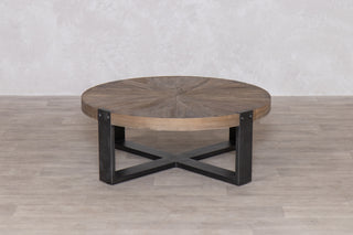 Keaton Round Wooden Coffee Table - SECONDS ITEM