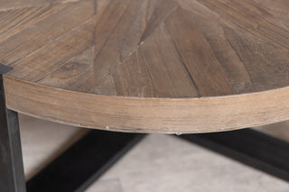 Keaton Round Wooden Coffee Table - SECONDS ITEM
