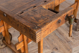 Vintage 1950's Carpenters Kitchen Island on Wheels
