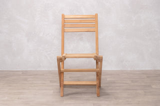 Set of 2 Meza Teak Outdoor Folding Chairs