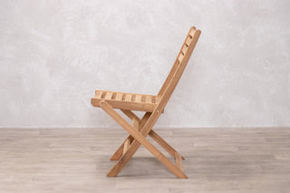 Set of 2 Meza Teak Outdoor Folding Chairs