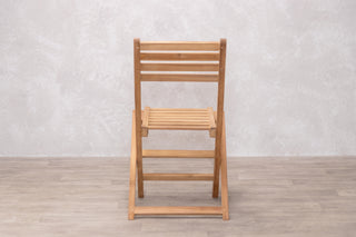 Set of 2 Meza Teak Outdoor Folding Chairs