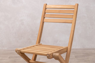 Set of 2 Meza Teak Outdoor Folding Chairs