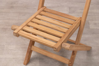 Set of 2 Meza Teak Outdoor Folding Chairs