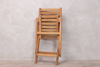 Set of 2 Meza Teak Outdoor Folding Chairs