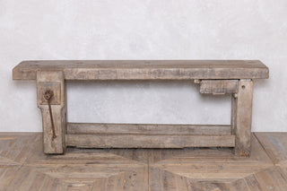 Vintage Victorian Carpenter's Bench Console Table